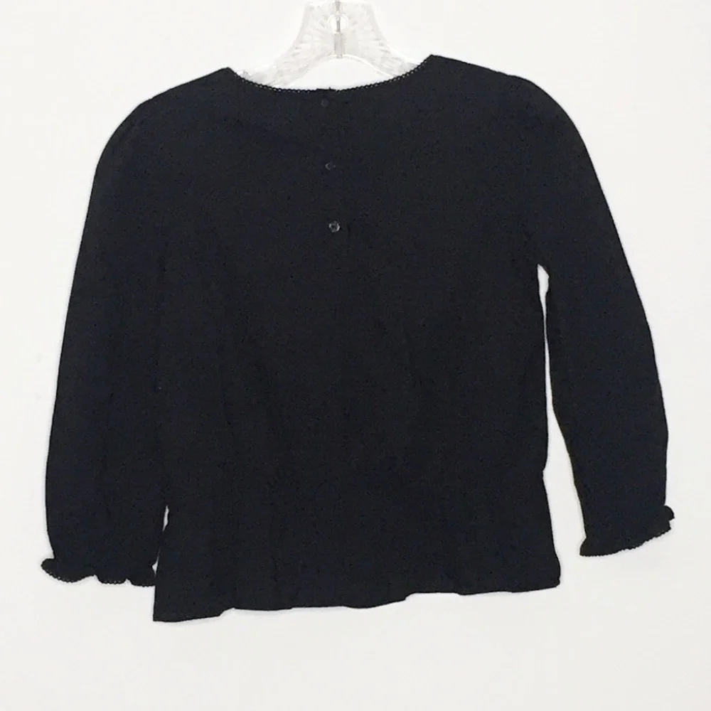 GAP KIDS | Black peplum peasant top